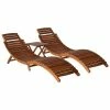 VidaXL Chaise longue avec table à thé 3 pcs Bois d'acacia massif 1 VidaXL Chaise longue avec table à thé 3 pcs Bois d'acacia massif -Bains de soleil Soldes image 1 279160