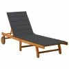 VidaXL Chaise longue de jardin avec coussin Bois d'acacia solide 2 VidaXL Chaise longue de jardin avec coussin Bois d'acacia solide -Bains de soleil Soldes image 1 3061344