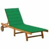 VidaXL Chaise longue de jardin avec coussin Bois d'acacia solide 1 VidaXL Chaise longue de jardin avec coussin Bois d'acacia solide -Bains de soleil Soldes image 1 3061349