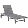 VidaXL Chaise longue de jardin avec coussin Gris Bois d'acacia solide 2 VidaXL Chaise longue de jardin avec coussin Gris Bois d'acacia solide -Bains de soleil Soldes image 1 3061360