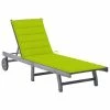 VidaXL Chaise longue de jardin avec coussin Gris Bois d'acacia solide 2 VidaXL Chaise longue de jardin avec coussin Gris Bois d'acacia solide -Bains de soleil Soldes image 1 3061370