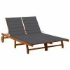 VidaXL Chaise longue de jardin 2 places avec coussins Acacia solide 1 VidaXL Chaise longue de jardin 2 places avec coussins Acacia solide -Bains de soleil Soldes image 1 3061374