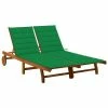 VidaXL Chaise longue de jardin 2 places avec coussins Acacia solide 1 VidaXL Chaise longue de jardin 2 places avec coussins Acacia solide -Bains de soleil Soldes image 1 3061379
