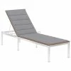 VidaXL Chaise longue avec coussin Bois de teck et acier inoxydable 1 VidaXL Chaise longue avec coussin Bois de teck et acier inoxydable -Bains de soleil Soldes image 1 3061474