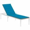 VidaXL Chaise longue avec coussin Bois de teck et acier inoxydable -Bains de soleil Soldes image 1 3061477