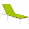 VidaXL Chaise longue avec coussin Bois de teck et acier inoxydable 2 VidaXL Chaise longue avec coussin Bois de teck et acier inoxydable -Bains de soleil Soldes image 1 3061484