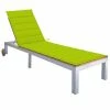VidaXL Chaise longue avec coussin Bois d'acacia et acier galvanisé -Bains de soleil Soldes image 1 3061553
