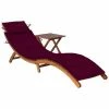 VidaXL Chaise longue de jardin avec table et coussin Bois d'acacia 1 VidaXL Chaise longue de jardin avec table et coussin Bois d'acacia -Bains de soleil Soldes image 1 3061596