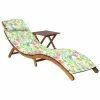 VidaXL Chaise longue de jardin avec table et coussin Bois d'acacia 1 VidaXL Chaise longue de jardin avec table et coussin Bois d'acacia -Bains de soleil Soldes image 1 3061599