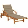 VidaXL Chaise longue de jardin avec coussin Bois d'acacia solide 1 VidaXL Chaise longue de jardin avec coussin Bois d'acacia solide -Bains de soleil Soldes image 1 3061605