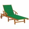 VidaXL Chaise longue de jardin avec coussin Bois d'acacia solide