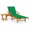 VidaXL Chaise longue de jardin avec table et coussin Bois d'acacia 1 VidaXL Chaise longue de jardin avec table et coussin Bois d'acacia -Bains de soleil Soldes image 1 3061622