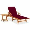 VidaXL Chaise longue de jardin avec table et coussin Bois d'acacia 2 VidaXL Chaise longue de jardin avec table et coussin Bois d'acacia -Bains de soleil Soldes image 1 3061626