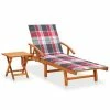VidaXL Chaise longue de jardin avec table et coussin Bois d'acacia 1 VidaXL Chaise longue de jardin avec table et coussin Bois d'acacia -Bains de soleil Soldes image 1 3061630