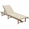 VidaXL Chaise longue de jardin avec coussin Bambou 2 VidaXL Chaise longue de jardin avec coussin Bambou -Bains de soleil Soldes image 1 3061634