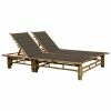 VidaXL Chaise longue pour 2 personnes avec coussins Bambou 2 VidaXL Chaise longue pour 2 personnes avec coussins Bambou -Bains de soleil Soldes image 1 3063953
