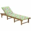 VidaXL Chaise longue pliable avec coussin Bois d'acacia solide 2 VidaXL Chaise longue pliable avec coussin Bois d'acacia solide -Bains de soleil Soldes image 1 3064176