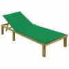VidaXL Chaise longue avec coussin vert Bois de pin imprégné -Bains de soleil Soldes image 1 3065824