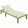 VidaXL Chaise longue avec coussin motif feuilles Bois de pin imprégné 1 VidaXL Chaise longue avec coussin motif feuilles Bois de pin imprégné -Bains de soleil Soldes image 1 3065831