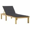 VidaXL Chaise longue avec coussin anthracite Bois de pin imprégné -Bains de soleil Soldes image 1 3065849