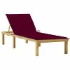 VidaXL Chaise longue avec coussin bordeaux Bois de pin imprégné 1 VidaXL Chaise longue avec coussin bordeaux Bois de pin imprégné -Bains de soleil Soldes image 1 3065858