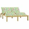 VidaXL Chaise longue double avec coussins motif feuilles Pin imprégné 1 VidaXL Chaise longue double avec coussins motif feuilles Pin imprégné -Bains de soleil Soldes image 1 3065906