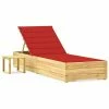 VidaXL Chaise longue de jardin avec table et coussin Pin imprégné 1 VidaXL Chaise longue de jardin avec table et coussin Pin imprégné -Bains de soleil Soldes image 1 3065930