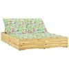 VidaXL Chaise longue double avec coussins motif feuilles Pin imprégné 2 VidaXL Chaise longue double avec coussins motif feuilles Pin imprégné -Bains de soleil Soldes image 1 3065981