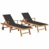 VidaXL Chaises longues 2 pcs avec coussin anthracite Teck solide 1 VidaXL Chaises longues 2 pcs avec coussin anthracite Teck solide -Bains de soleil Soldes image 1 3073186