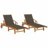 VidaXL Chaises longues 2 pcs avec coussins Bois d'acacia solide -Bains de soleil Soldes image 1 3077338
