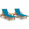 VidaXL Chaises longues 2 pcs avec table et coussins Acacia solide 2 VidaXL Chaises longues 2 pcs avec table et coussins Acacia solide -Bains de soleil Soldes image 1 3077349