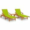 VidaXL Chaises longues 2 pcs avec table et coussins Acacia solide 2 VidaXL Chaises longues 2 pcs avec table et coussins Acacia solide -Bains de soleil Soldes image 1 3077356