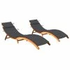 VidaXL Chaises longues 2 pcs avec coussins Bois d'acacia solide 2 VidaXL Chaises longues 2 pcs avec coussins Bois d'acacia solide -Bains de soleil Soldes image 1 3077361