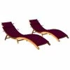 VidaXL Chaises longues 2 pcs avec coussins Bois d'acacia solide 1 VidaXL Chaises longues 2 pcs avec coussins Bois d'acacia solide -Bains de soleil Soldes image 1 3077370