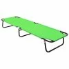 VidaXL Chaise longue pliable Acier Vert 2 VidaXL Chaise longue pliable Acier Vert -Bains de soleil Soldes image 1 310347