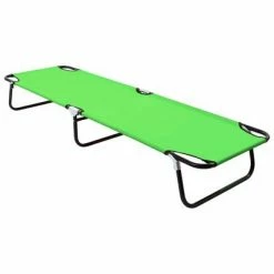 VidaXL Chaise longue pliable Acier Vert