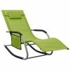 VidaXL Chaise longue Textilène Vert et gris 1 VidaXL Chaise longue Textilène Vert et gris -Bains de soleil Soldes image 1 310508