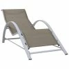 VidaXL Chaise longue Textilène et aluminium Taupe 1 VidaXL Chaise longue Textilène et aluminium Taupe -Bains de soleil Soldes image 1 310537