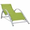 VidaXL Chaise longue Textilène et aluminium Vert 2 VidaXL Chaise longue Textilène et aluminium Vert -Bains de soleil Soldes image 1 310539