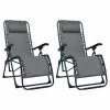 VidaXL Chaises pliables de terrasse 2 pcs Gris Textilène 1 VidaXL Chaises pliables de terrasse 2 pcs Gris Textilène -Bains de soleil Soldes image 1 312462