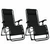 VidaXL Chaises pliables de terrasse 2 pcs Noir Textilène 1 VidaXL Chaises pliables de terrasse 2 pcs Noir Textilène -Bains de soleil Soldes image 1 312463