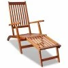 VidaXL Chaise de terrasse avec repose-pied Bois d'acacia solide