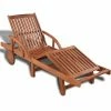 VidaXL Chaise longue Bois d'acacia solide 1 VidaXL Chaise longue Bois d'acacia solide -Bains de soleil Soldes image 1 41446