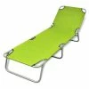 VidaXL Chaise longue pliable Acier enduit de poudre Vert pomme 2 VidaXL Chaise longue pliable Acier enduit de poudre Vert pomme -Bains de soleil Soldes image 1 41480