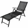 VidaXL Chaise longue pliable Aluminium Noir 1 VidaXL Chaise longue pliable Aluminium Noir -Bains de soleil Soldes image 1 41741