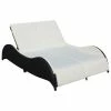 VidaXL Chaise longue double avec coussin Résine tressée Noir 1 VidaXL Chaise longue double avec coussin Résine tressée Noir -Bains de soleil Soldes image 1 41977