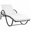 VidaXL Chaise longue avec coussin Résine tressée Noir 1 VidaXL Chaise longue avec coussin Résine tressée Noir -Bains de soleil Soldes image 1 42884