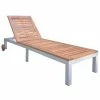 VidaXL Chaise longue Bois d'acacia solide 1 VidaXL Chaise longue Bois d'acacia solide -Bains de soleil Soldes image 1 44611