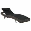 VidaXL Chaise longue avec oreiller Résine tressée Marron 1 VidaXL Chaise longue avec oreiller Résine tressée Marron -Bains de soleil Soldes image 1 44716