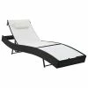 VidaXL Chaise longue avec oreiller Résine tressée Noir 1 VidaXL Chaise longue avec oreiller Résine tressée Noir -Bains de soleil Soldes image 1 44718